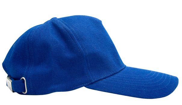 Blue baseball cap isolated. Sport concept