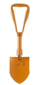 Folding shovel isolated on a white background
