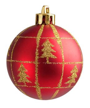 Christmas ornament ball isolated on white background