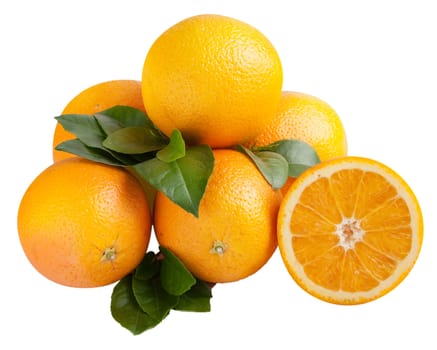 Oranges isolated on a white background