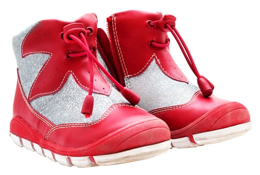 Children's shoes isolated on a white background