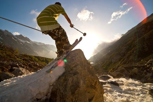 Freerider in Caucasus Mountains, Elbrus, summer 2010