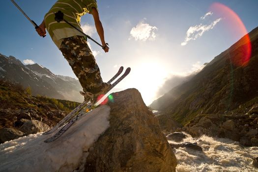 Freerider in Caucasus Mountains, Elbrus, summer 2010