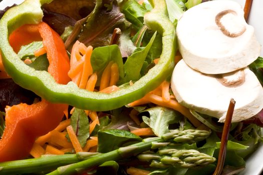 nice bowl of salad greens bright and colorful