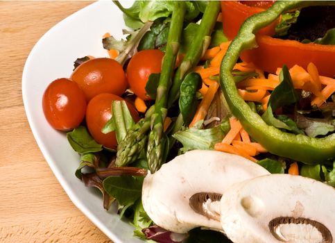 nice bowl of salad greens bright and colorful