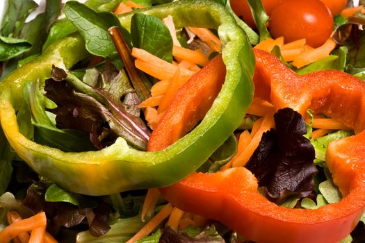 nice bowl of salad greens bright and colorful