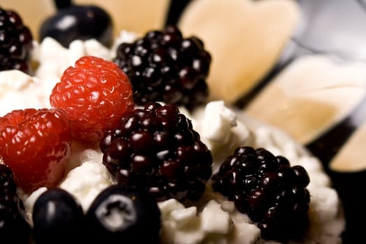 macro shot of colorful fresh fruit