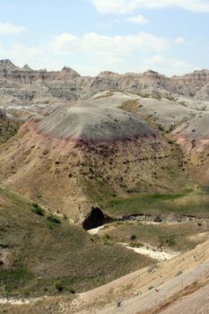 very colorful shot of the badlands