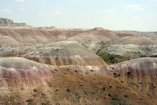 very colorful shot of the badlands