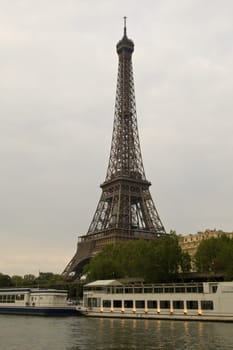 Paris and the river Seine at sunset