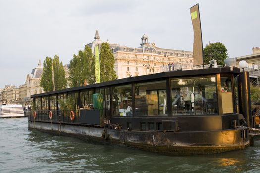 Paris and the river Seine at sunset