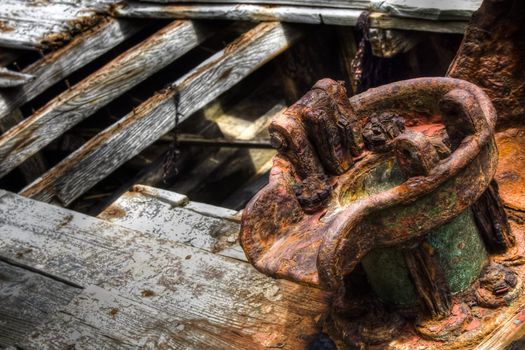 a shipwreck in the cemetery Rostellec, Brittany