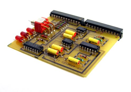 Printed circuit with electronic components