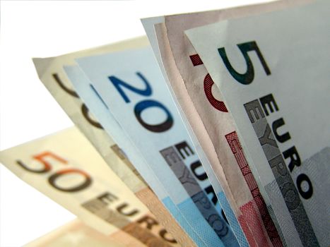 Euro banknotes money