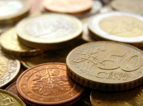 Euro coins money