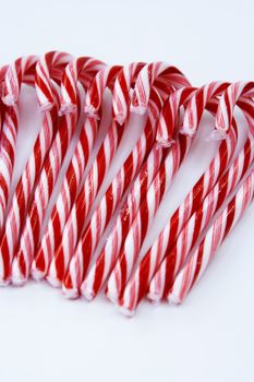 Candy canes on white just in time for the holidays