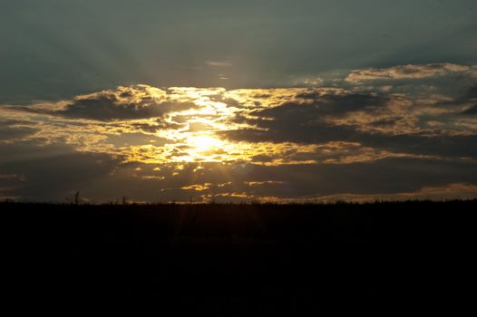 beautiful sunset in Poland