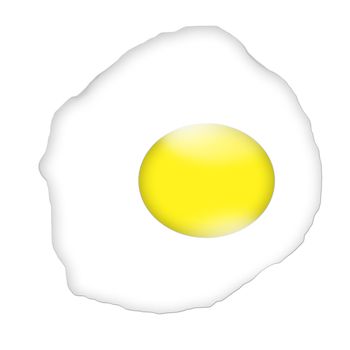 illustration of a fried egg on a white background