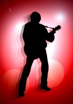 guitar player silhouette