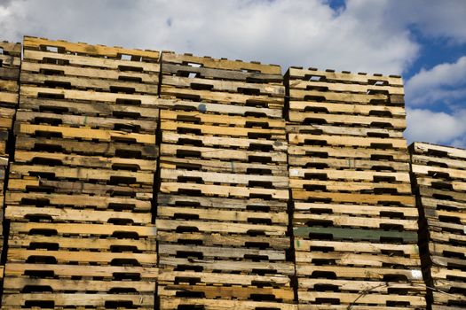 Piles of Pallets - industrial area