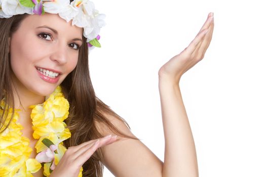 Beautiful tropical hawaiian hula dancer