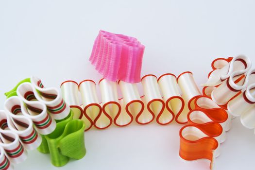 christmas ribbon candy colorful shaped like a present ribbon