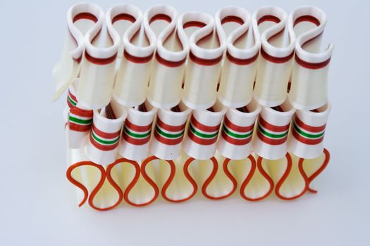 christmas ribbon candy colorful shaped like a present ribbon