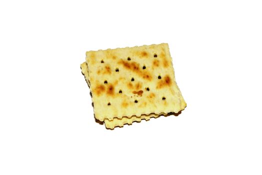 saltine crackers isolated on a white background