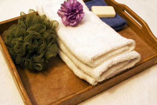 Spa supplies white towel time to relax!!!