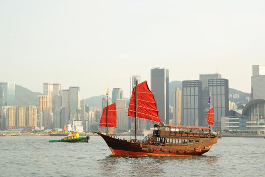 tourist junk in Hong Kong