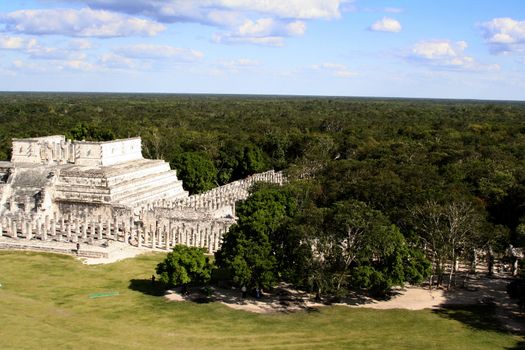 one of the many great views at the  ruins in CHICHEN ITZA mexico