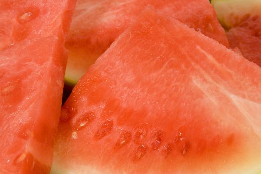 plate full of Watermellon slices summer food