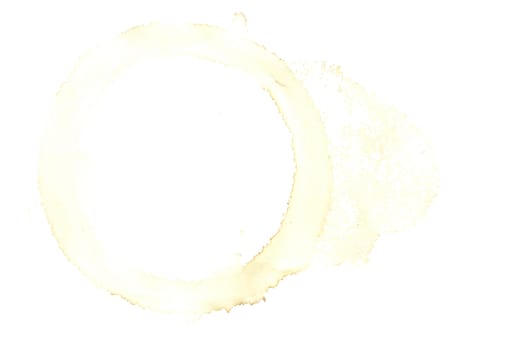 Coffee stain on a white background. Scanned at high quality.