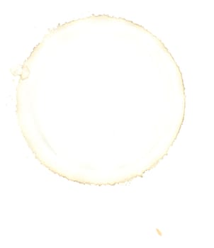 Coffee stain on a white background. Scanned at high quality.