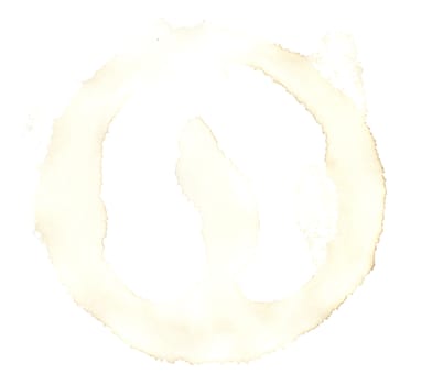 Coffee stain on a white background. Scanned at high quality.