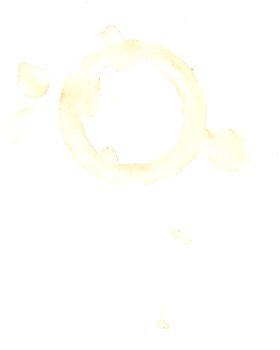 Coffee stain on a white background. Scanned at high quality.