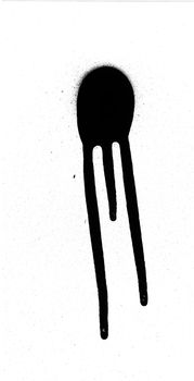 Drips and spray paint on a whit background. Great for that urban look.