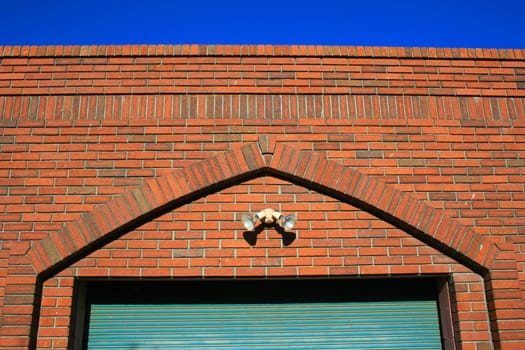 Close up of an old warehouse.
