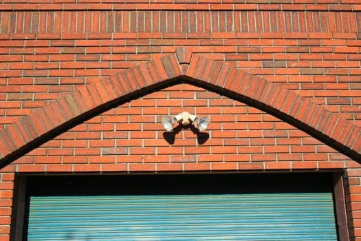 Close up of an old warehouse.
