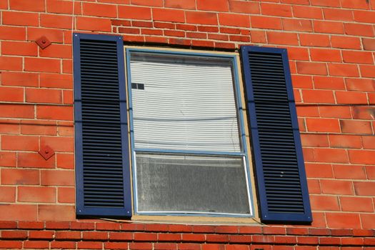 Close up of the building window.
