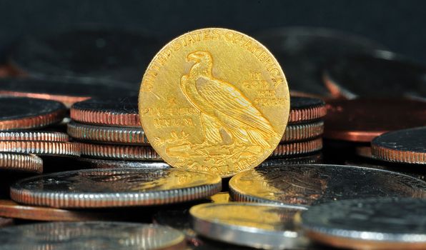 American golden eagle two and a half dollar gold piece