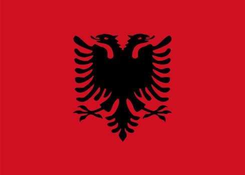 2D illustration of the flag of Albania