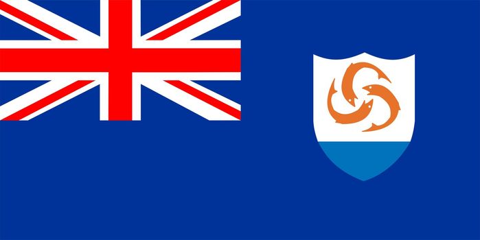 2D illustration of the flag of Anguilla vector