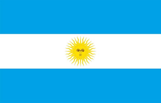 2D illustration of the flag of Argentina