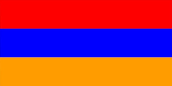2D illustration of the flag of Armenia vector