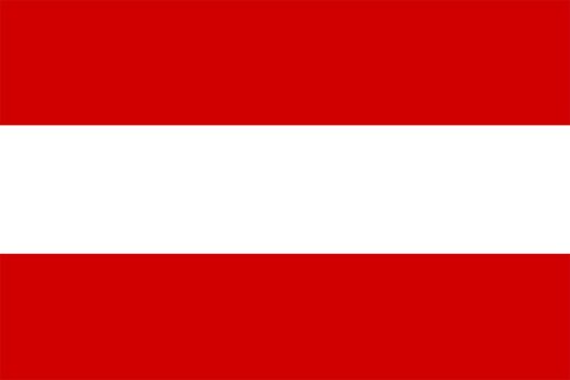 2D illustration of the flag of Austria vector