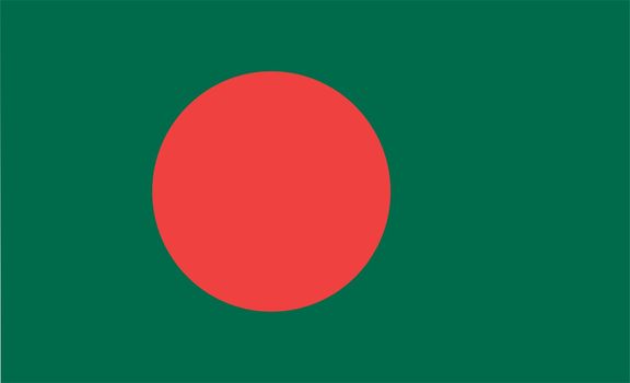 2D illustration of the flag of Bangladesh vector