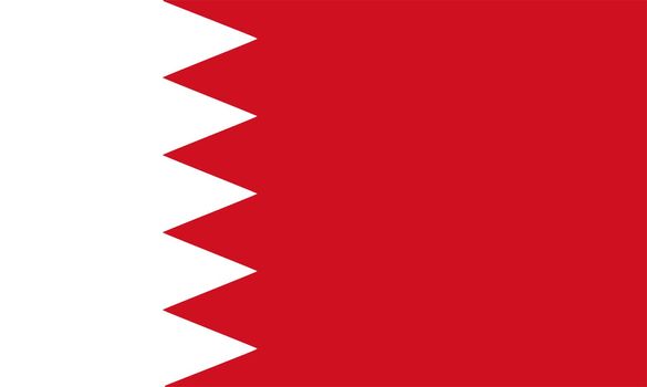 2D illustration of the flag of Bahrain vector
