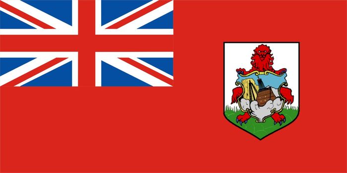 Flag of Bermuda not waving in the wind