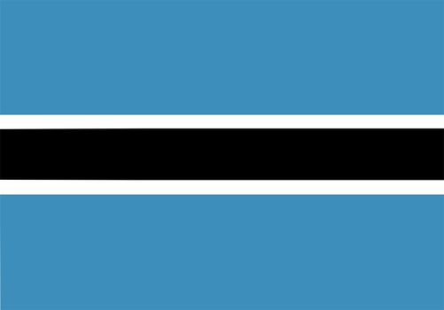 2D illustration of the flag of Botswana vector